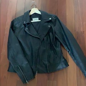 Universal thread faux leather jacket small